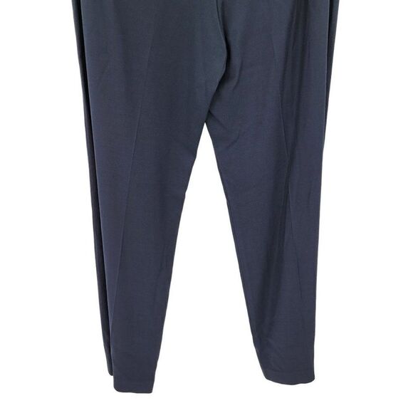Vince High-rise Wide Leg Dress Pants 8 Navy Trouser Stretch Flat Front Side Zip - Picture 7 of 11